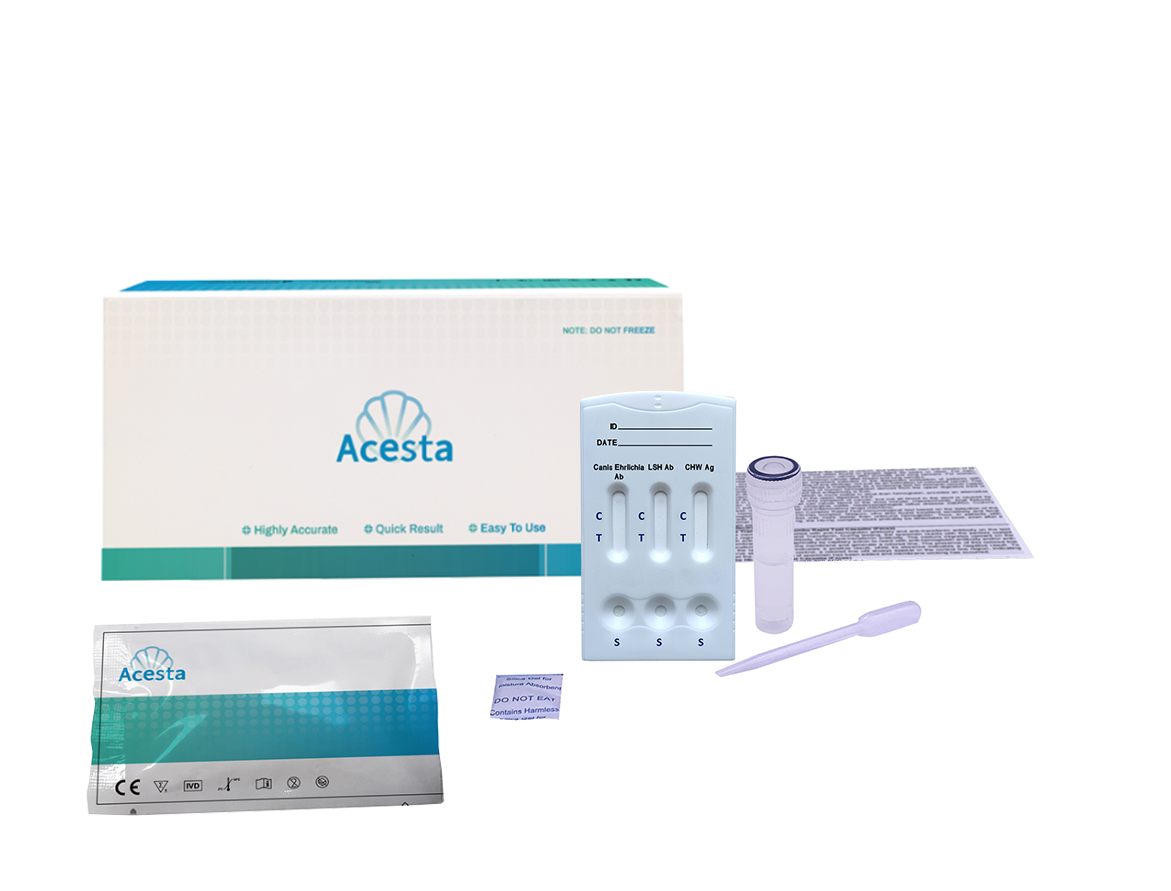 Canis Ehrlichia Ab +LSH Ab+ CHW Ag Combo Rapid Test