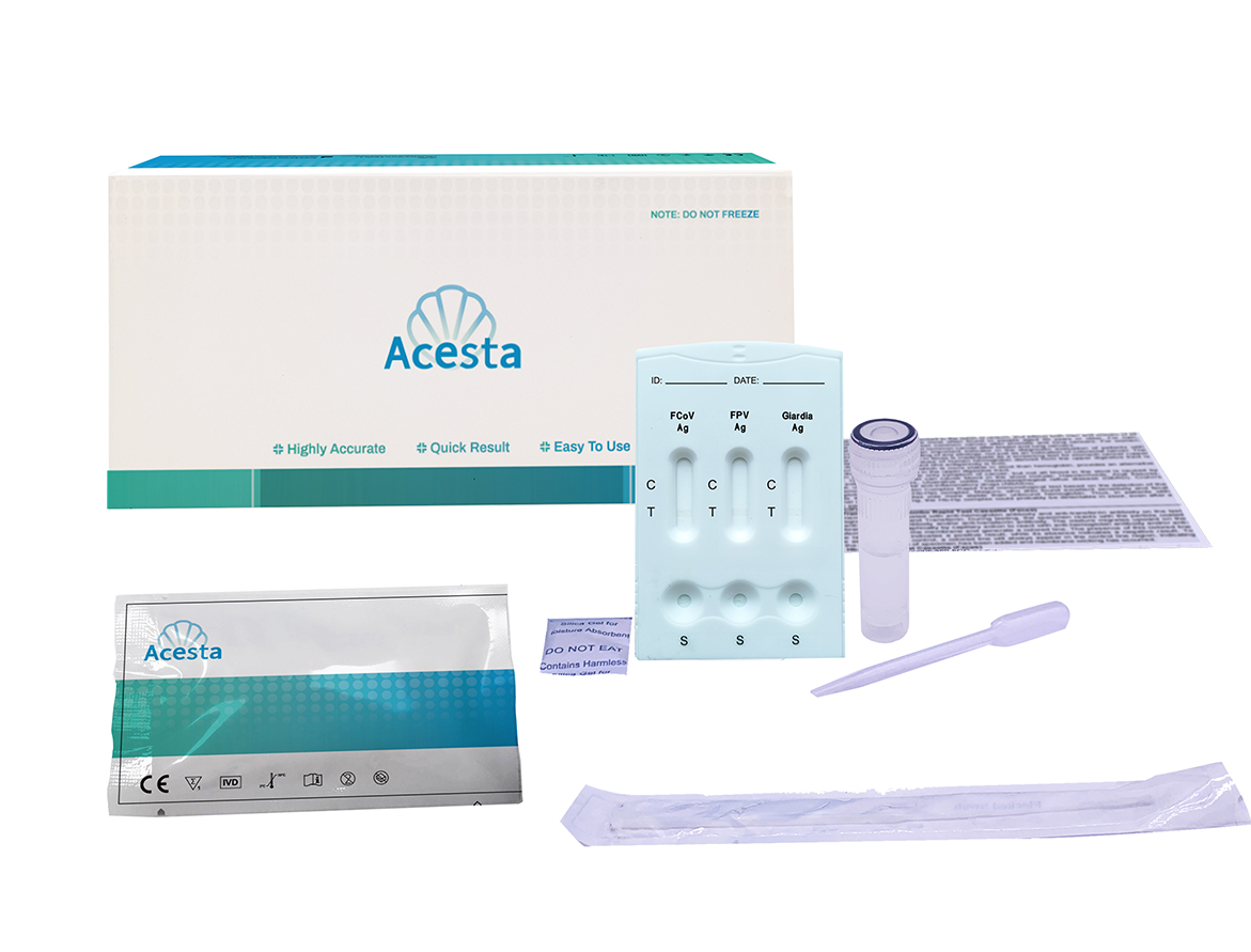 FCoV Ag+FPV Ag+Giardia Lamblia Ag Combo Rapid Test