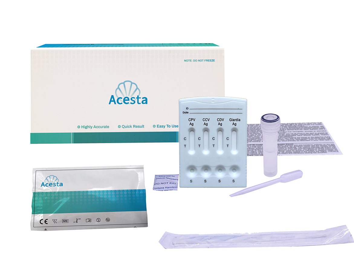 CPV+CCV+CDV+Giardia Lamblia Ag  Combo Rapid Test